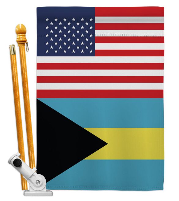 Bahamas US Friendship - Nationality Flags of the World Vertical Impressions Decorative Flags HG140289 Made In USA - Image 6