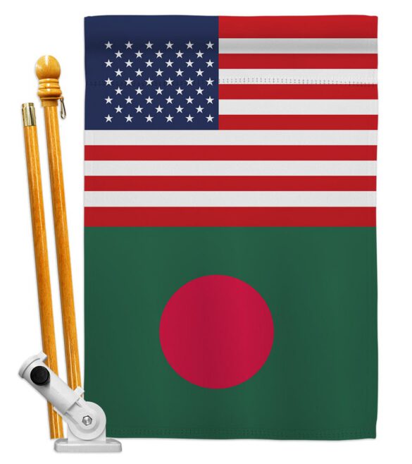 Bangladesh US Friendship - Nationality Flags of the World Vertical Impressions Decorative Flags HG140291 Made In USA - Image 6