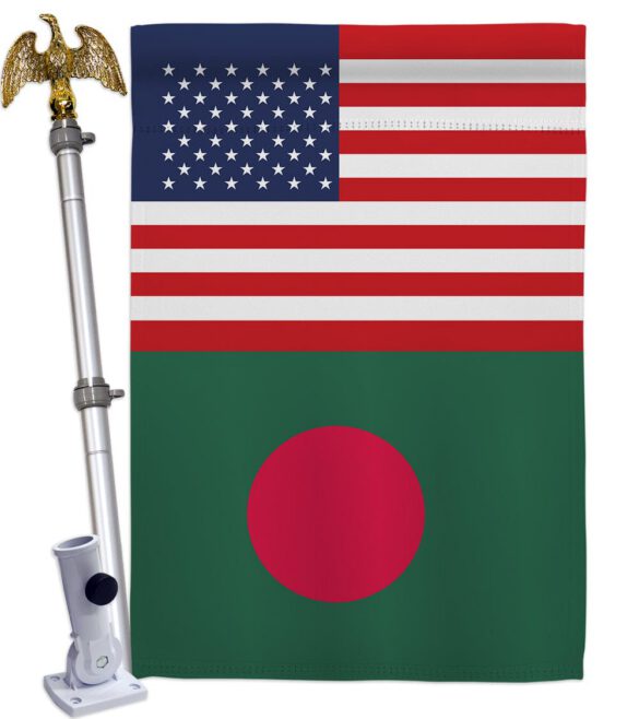 Bangladesh US Friendship - Nationality Flags of the World Vertical Impressions Decorative Flags HG140291 Made In USA - Image 10