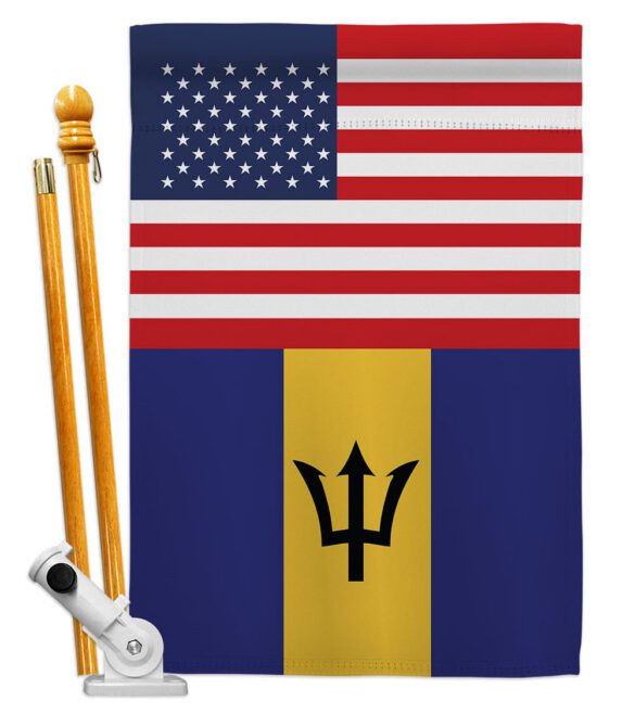 Barbados US Friendship - Nationality Flags of the World Vertical Impressions Decorative Flags HG140292 Made In USA - Image 6