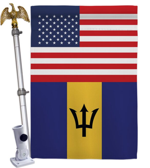 Barbados US Friendship - Nationality Flags of the World Vertical Impressions Decorative Flags HG140292 Made In USA - Image 10
