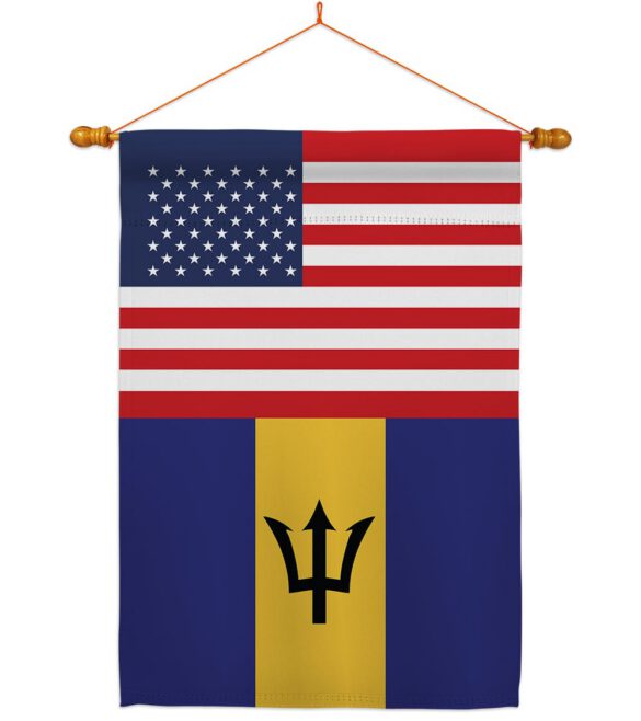 Barbados US Friendship - Nationality Flags of the World Vertical Impressions Decorative Flags HG140292 Made In USA - Image 11