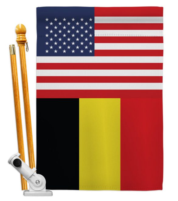 Belgium US Friendship - Nationality Flags of the World Vertical Impressions Decorative Flags HG140296 Made In USA - Image 5
