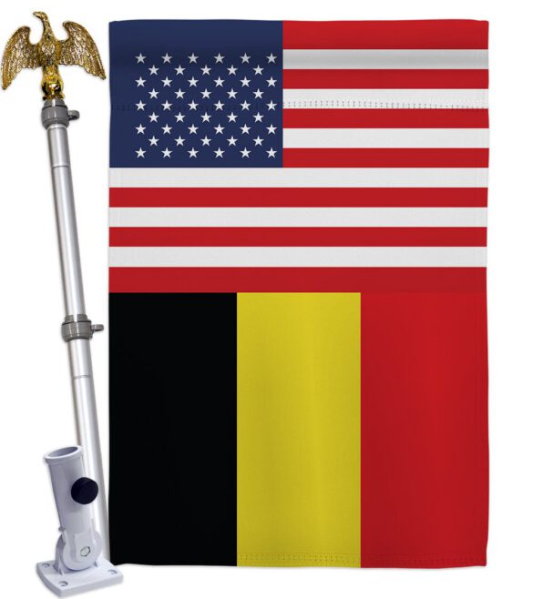 Belgium US Friendship - Nationality Flags of the World Vertical Impressions Decorative Flags HG140296 Made In USA - Image 9