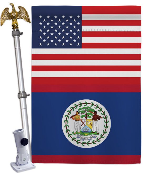 Belize US Friendship - Nationality Flags of the World Vertical Impressions Decorative Flags HG140297 Made In USA - Image 9