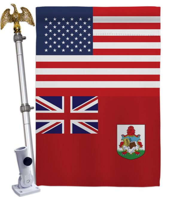 Bermuda US Friendship - Nationality Flags of the World Vertical Impressions Decorative Flags HG140299 Made In USA - Image 9
