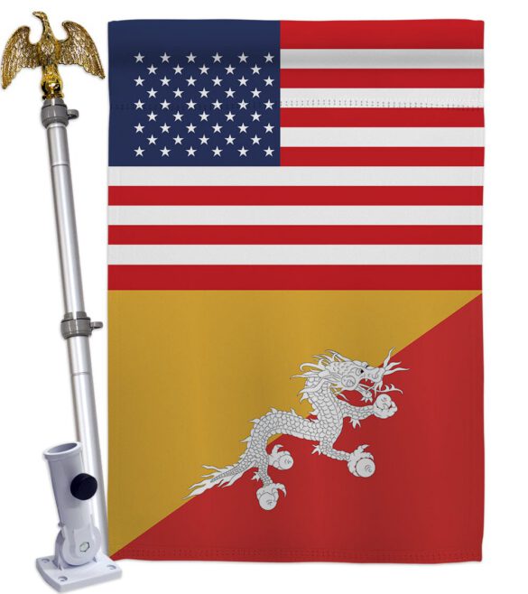 Bhutan US Friendship - Nationality Flags of the World Vertical Impressions Decorative Flags HG140300 Made In USA - Image 9