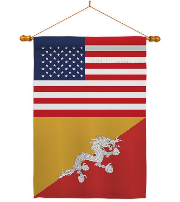 Bhutan US Friendship - Nationality Flags of the World Vertical Impressions Decorative Flags HG140300 Made In USA - Image 10