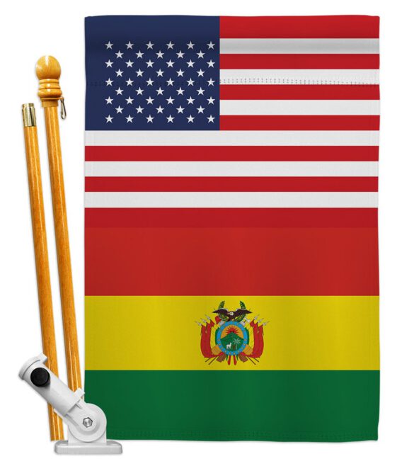 Bolivia US Friendship - Nationality Flags of the World Vertical Impressions Decorative Flags HG140308 Made In USA - Image 5