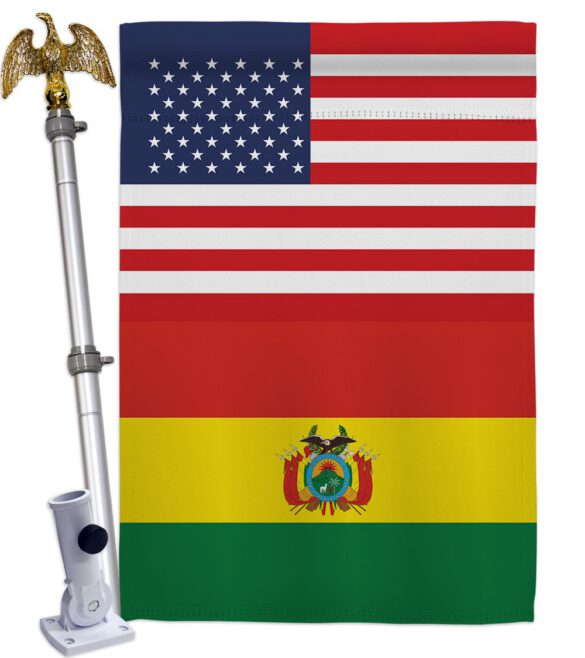 Bolivia US Friendship - Nationality Flags of the World Vertical Impressions Decorative Flags HG140308 Made In USA - Image 9