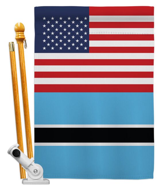 Botswana US Friendship - Nationality Flags of the World Vertical Impressions Decorative Flags HG140311 Made In USA - Image 5