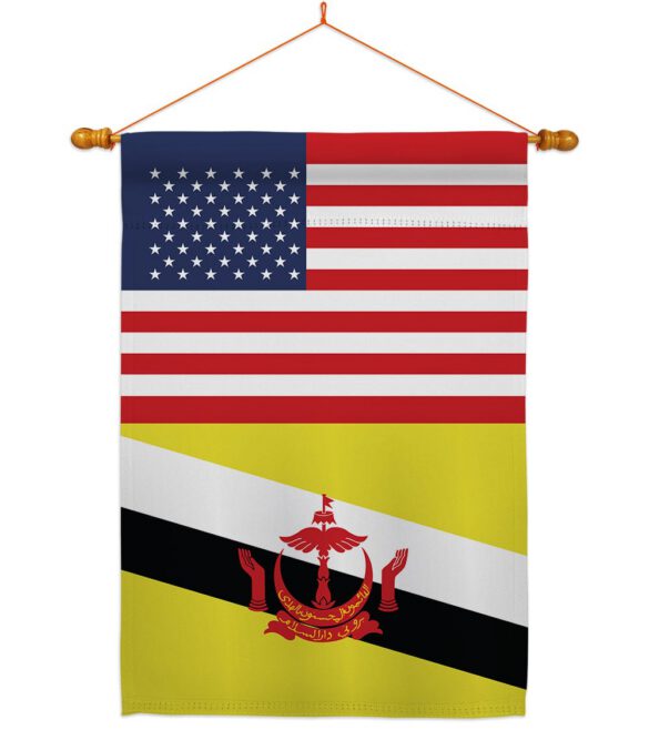 Brunei US Friendship - Nationality Flags of the World Vertical Impressions Decorative Flags HG140322 Made In USA - Image 10