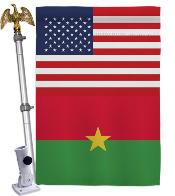 Burkina Faso US Friendship - Nationality Flags of the World Vertical Impressions Decorative Flags HG140324 Made In USA - Image 9