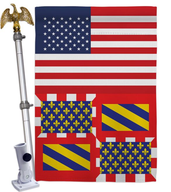 Burgundy US Friendship - Nationality Flags of the World Vertical Impressions Decorative Flags HG140325 Made In USA - Image 9