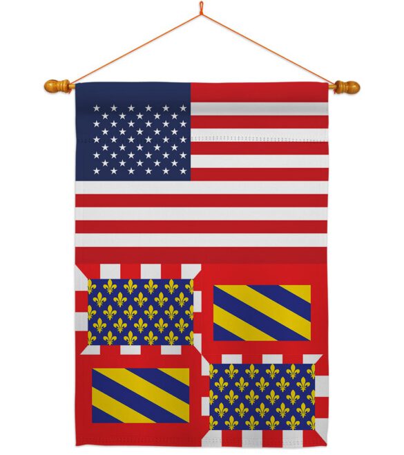 Burgundy US Friendship - Nationality Flags of the World Vertical Impressions Decorative Flags HG140325 Made In USA - Image 10