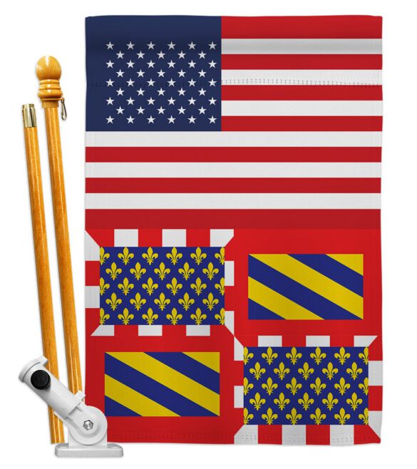 Burgundy US Friendship - Nationality Flags of the World Vertical Impressions Decorative Flags HG140325 Made In USA - Image 5