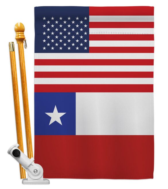 Chile US Friendship - Nationality Flags of the World Vertical Impressions Decorative Flags HG140335 Made In USA - Image 5
