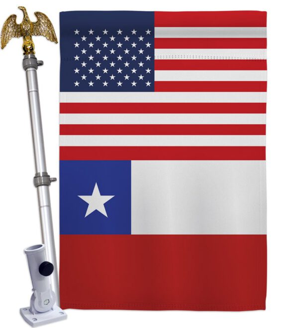 Chile US Friendship - Nationality Flags of the World Vertical Impressions Decorative Flags HG140335 Made In USA - Image 9