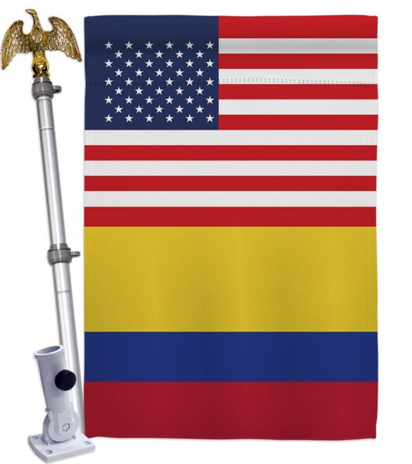 Colombia US Friendship - Nationality Flags of the World Vertical Impressions Decorative Flags HG140339 Made In USA - Image 9
