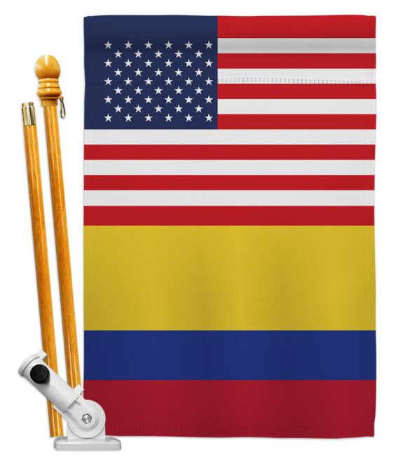 Colombia US Friendship - Nationality Flags of the World Vertical Impressions Decorative Flags HG140339 Made In USA - Image 5