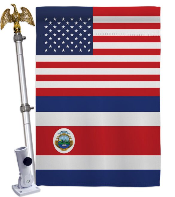 Costa Rica US Friendship - Nationality Flags of the World Vertical Impressions Decorative Flags HG140348 Made In USA - Image 9