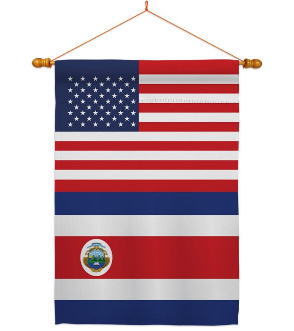 Costa Rica US Friendship - Nationality Flags of the World Vertical Impressions Decorative Flags HG140348 Made In USA - Image 10