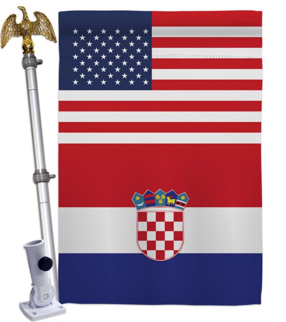 Croatia US Friendship - Nationality Flags of the World Vertical Impressions Decorative Flags HG140349 Made In USA - Image 9