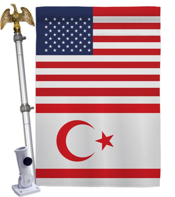 Cyprus Northern US Friendship - Nationality Flags of the World Vertical Impressions Decorative Flags HG140356 Made In USA - Image 9