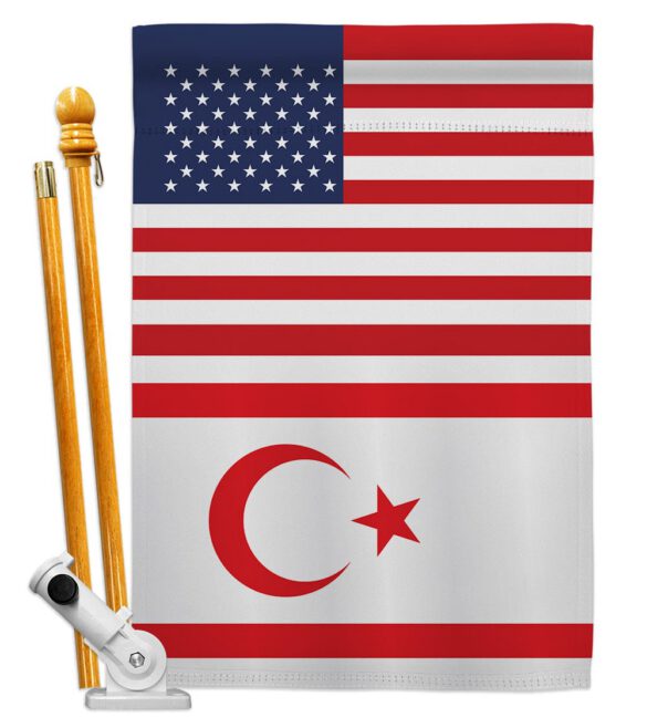 Cyprus Northern US Friendship - Nationality Flags of the World Vertical Impressions Decorative Flags HG140356 Made In USA - Image 5