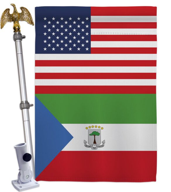 Equatorial Guinea US Friendship - Nationality Flags of the World Vertical Impressions Decorative Flags HG140369 Made In USA - Image 9