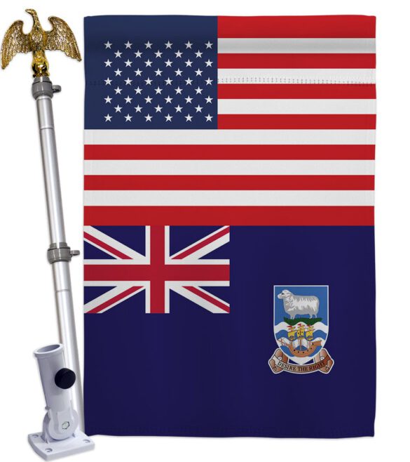 Falkland Islands US Friendship - Nationality Flags of the World Vertical Impressions Decorative Flags HG140374 Made In USA - Image 9