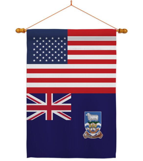 Falkland Islands US Friendship - Nationality Flags of the World Vertical Impressions Decorative Flags HG140374 Made In USA - Image 10
