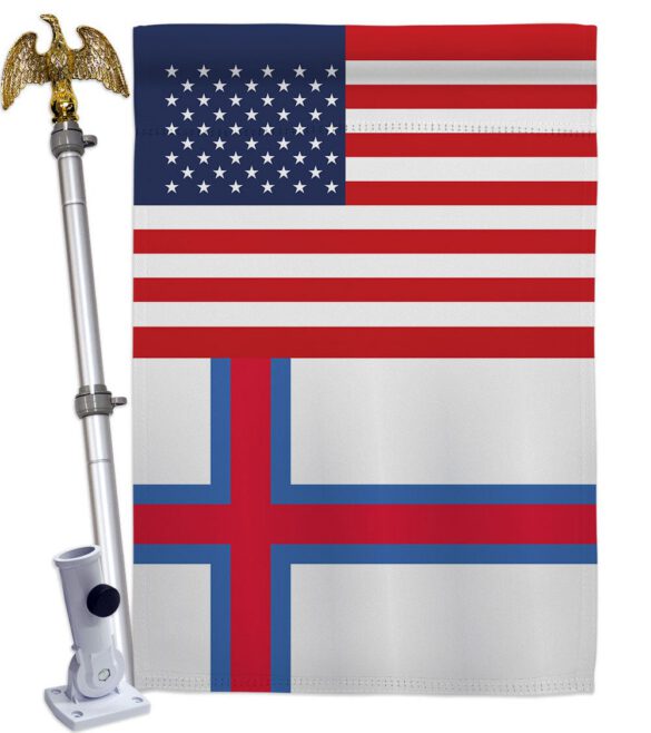 Faroe Islands US Friendship - Nationality Flags of the World Vertical Impressions Decorative Flags HG140376 Made In USA - Image 9