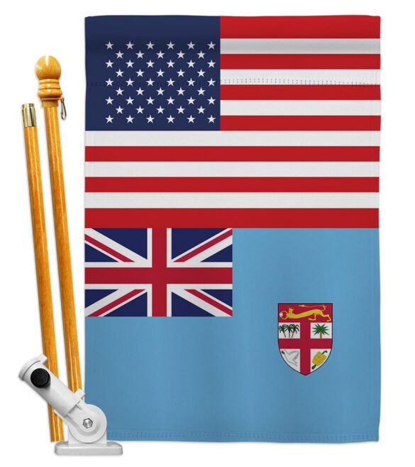 FIJI US Friendship - Nationality Flags of the World Vertical Impressions Decorative Flags HG140377 Made In USA - Image 5