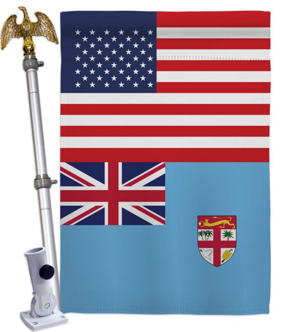 FIJI US Friendship - Nationality Flags of the World Vertical Impressions Decorative Flags HG140377 Made In USA - Image 9