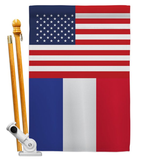 France US Friendship - Nationality Flags of the World Vertical Impressions Decorative Flags HG140379 Made In USA - Image 5