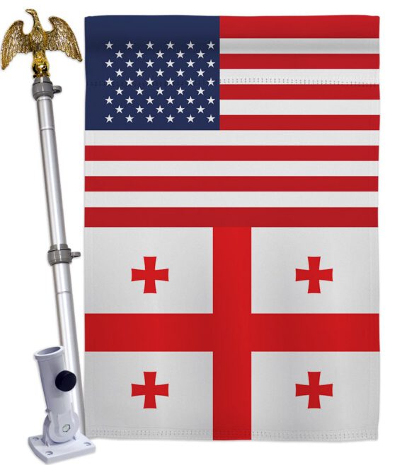 Georgia Republic US Friendship - Nationality Flags of the World Vertical Impressions Decorative Flags HG140382 Made In USA - Image 9