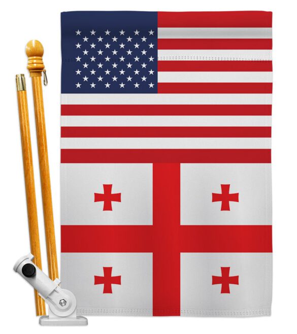Georgia Republic US Friendship - Nationality Flags of the World Vertical Impressions Decorative Flags HG140382 Made In USA - Image 5