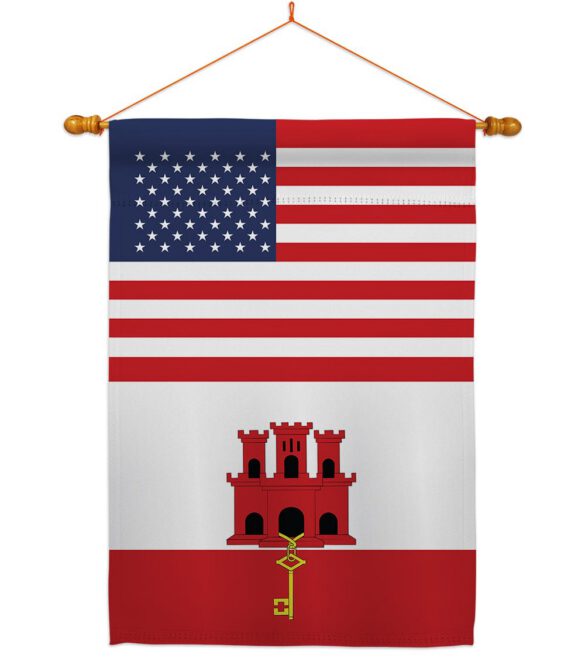 Gibraltar US Friendship - Nationality Flags of the World Vertical Impressions Decorative Flags HG140386 Made In USA - Image 10