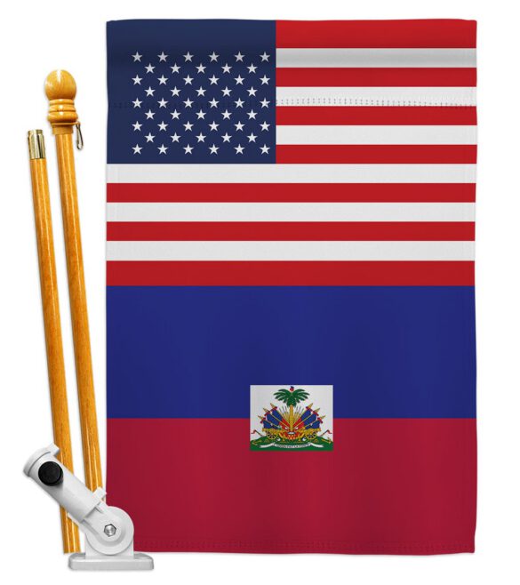 Haiti US Friendship - Nationality Flags of the World Vertical Impressions Decorative Flags HG140396 Made In USA - Image 5