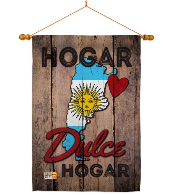 Country Argentina Hogar Dulce Hogar - Nationality Flags of the World Vertical Impressions Decorative Flags HG191163 Made In USA - Image 14