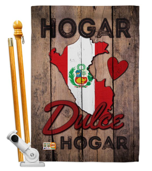 Country Peru Hogar Dulce Hogar - Nationality Flags of the World Vertical Impressions Decorative Flags HG191165 Made In USA - Image 5