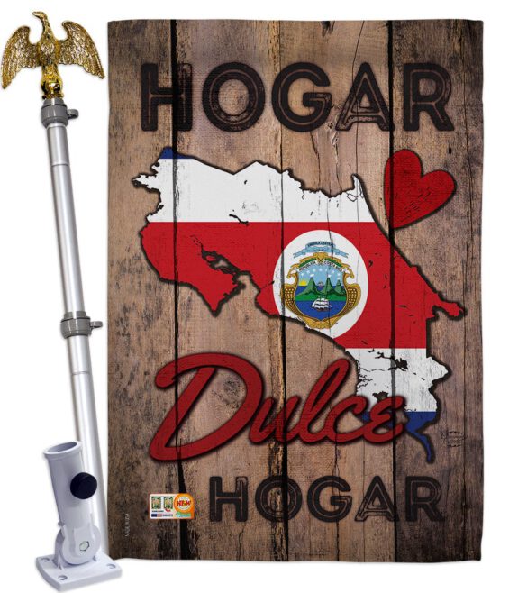 Country Costa Rica Hogar Dulce Hogar - Nationality Flags of the World Vertical Impressions Decorative Flags HG191169 Made In USA - Image 13