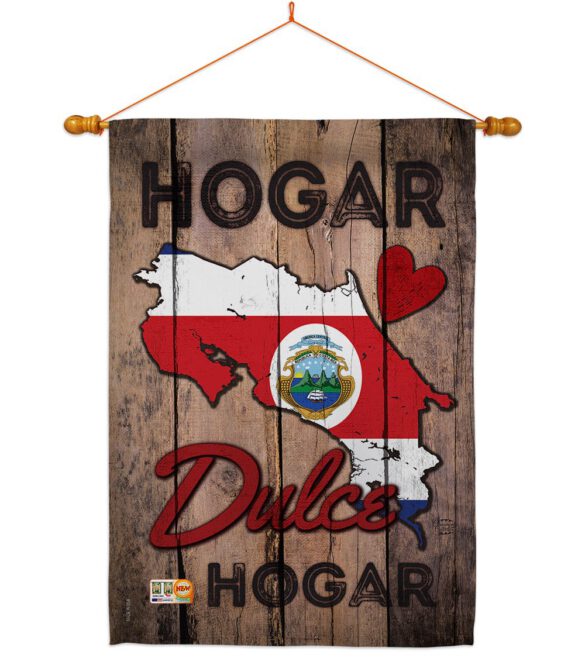 Country Costa Rica Hogar Dulce Hogar - Nationality Flags of the World Vertical Impressions Decorative Flags HG191169 Made In USA - Image 14