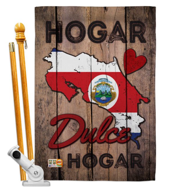 Country Costa Rica Hogar Dulce Hogar - Nationality Flags of the World Vertical Impressions Decorative Flags HG191169 Made In USA - Image 5
