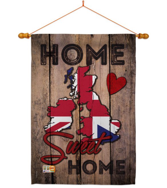 Country UK Home Sweet Home - Nationality Flags of the World Vertical Impressions Decorative Flags HG192030 Made In USA - Image 14