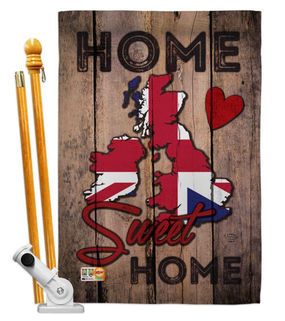 Country UK Home Sweet Home - Nationality Flags of the World Vertical Impressions Decorative Flags HG192030 Made In USA - Image 5
