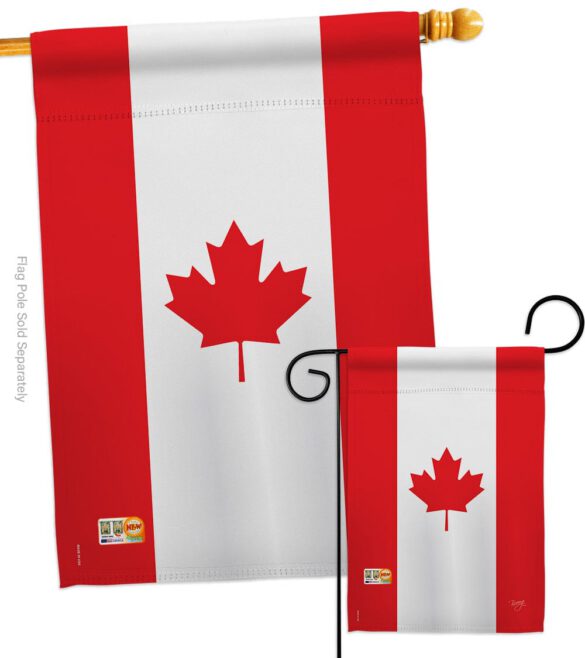 Canada - Nationality Flags of the World Vertical Impressions Decorative Flags HG108008 Made In USA - Image 3