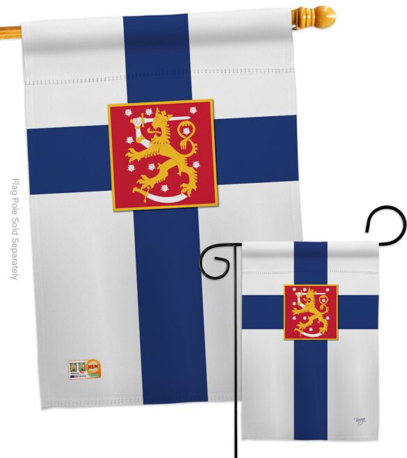Finland - Nationality Flags of the World Vertical Impressions Decorative Flags HG108103 Made In USA - Image 3