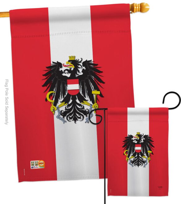 Austria - Nationality Flags of the World Vertical Impressions Decorative Flags HG108119 Made In USA - Image 4
